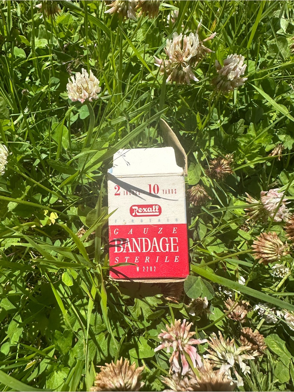 Rexall Sterile Gauze Bandage - White & Red Vintage Box model w-2022